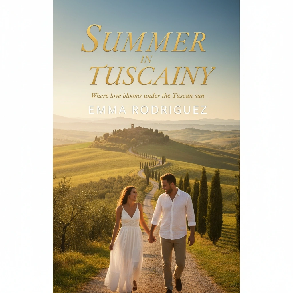 Romance Book Cover Example - Summer in Tuscany