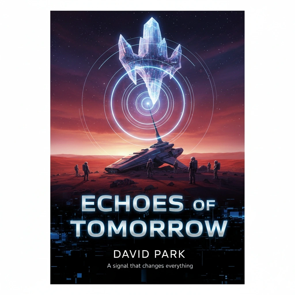 Science Fiction Book Cover Example - Echoes of Tomorrow